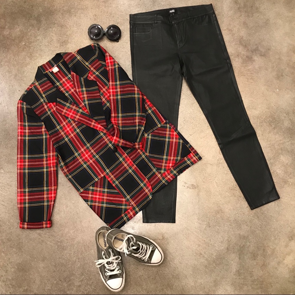 Vintage Claude plaid blazer